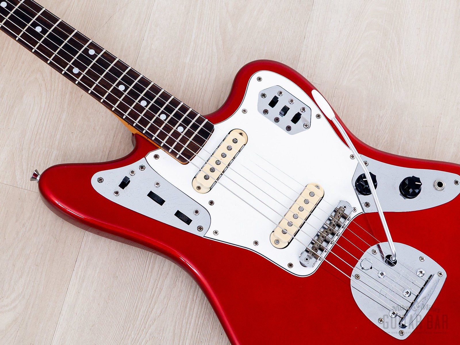1999 Fender Jaguar ’62 Vintage Reissue JG66-85 Candy Apple Red + Headstock, CIJ