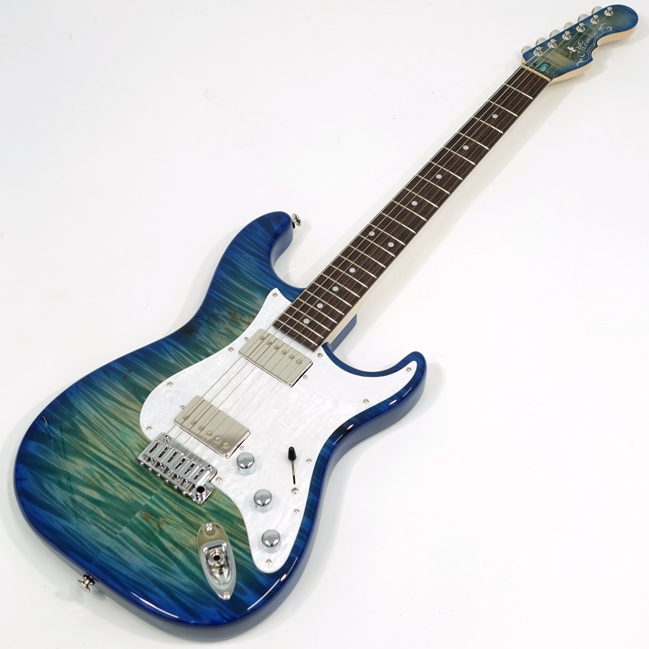 Momose MC1-HH FT Flame Tochi R Blue-Burst Used Electric Guitar