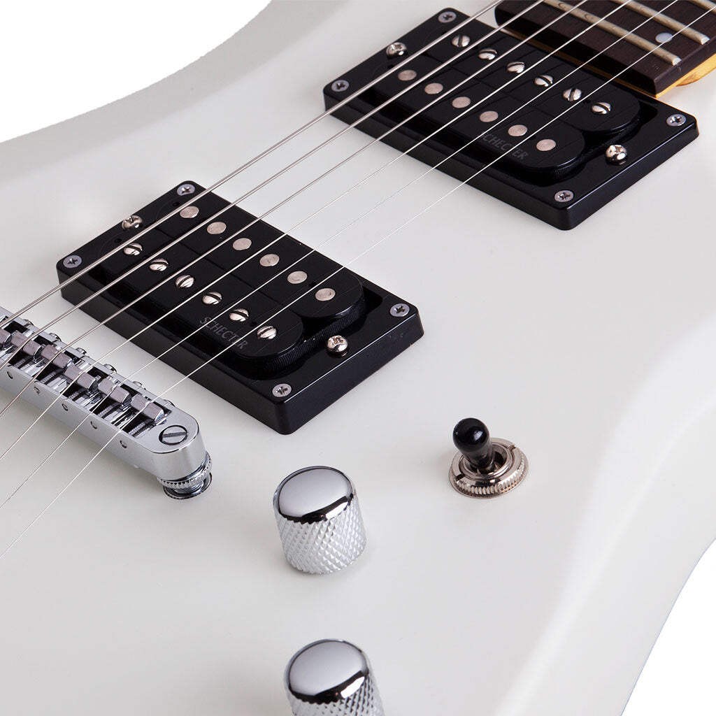 Schecter C-6 Deluxe Series Electric Guitar – Satin White