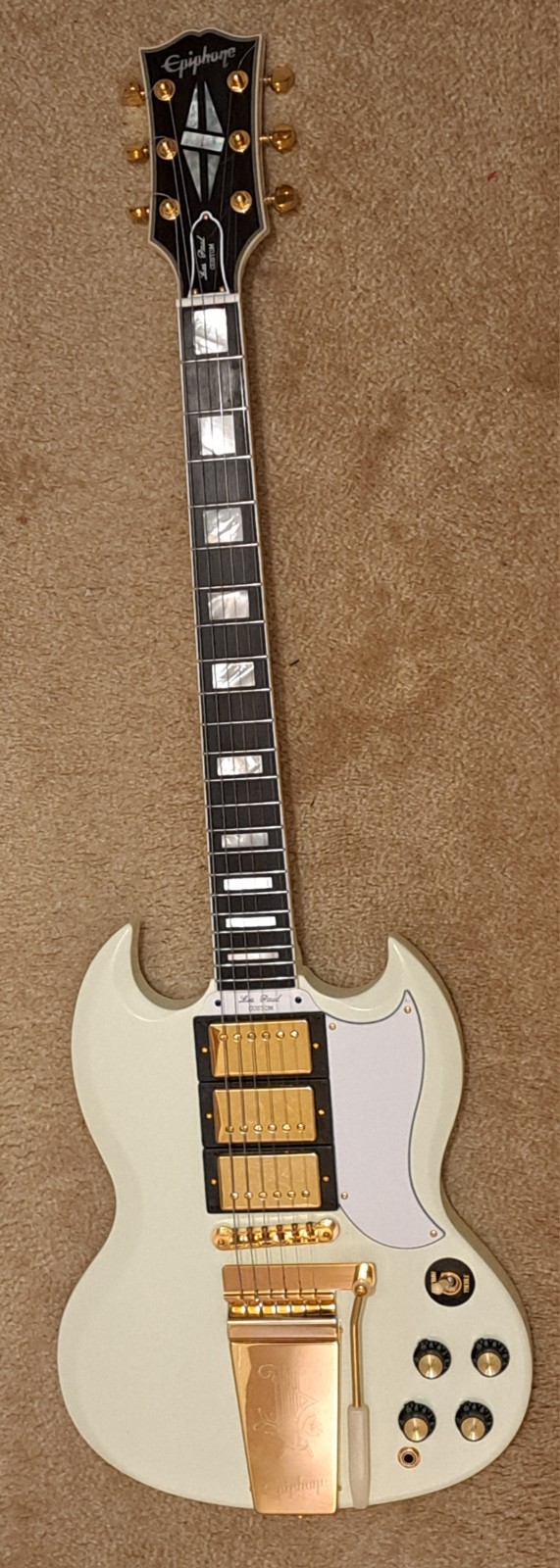 Epiphone 1963 Les Paul SG Custom Guitar With Maestro Vibrola, No Case, See Notes