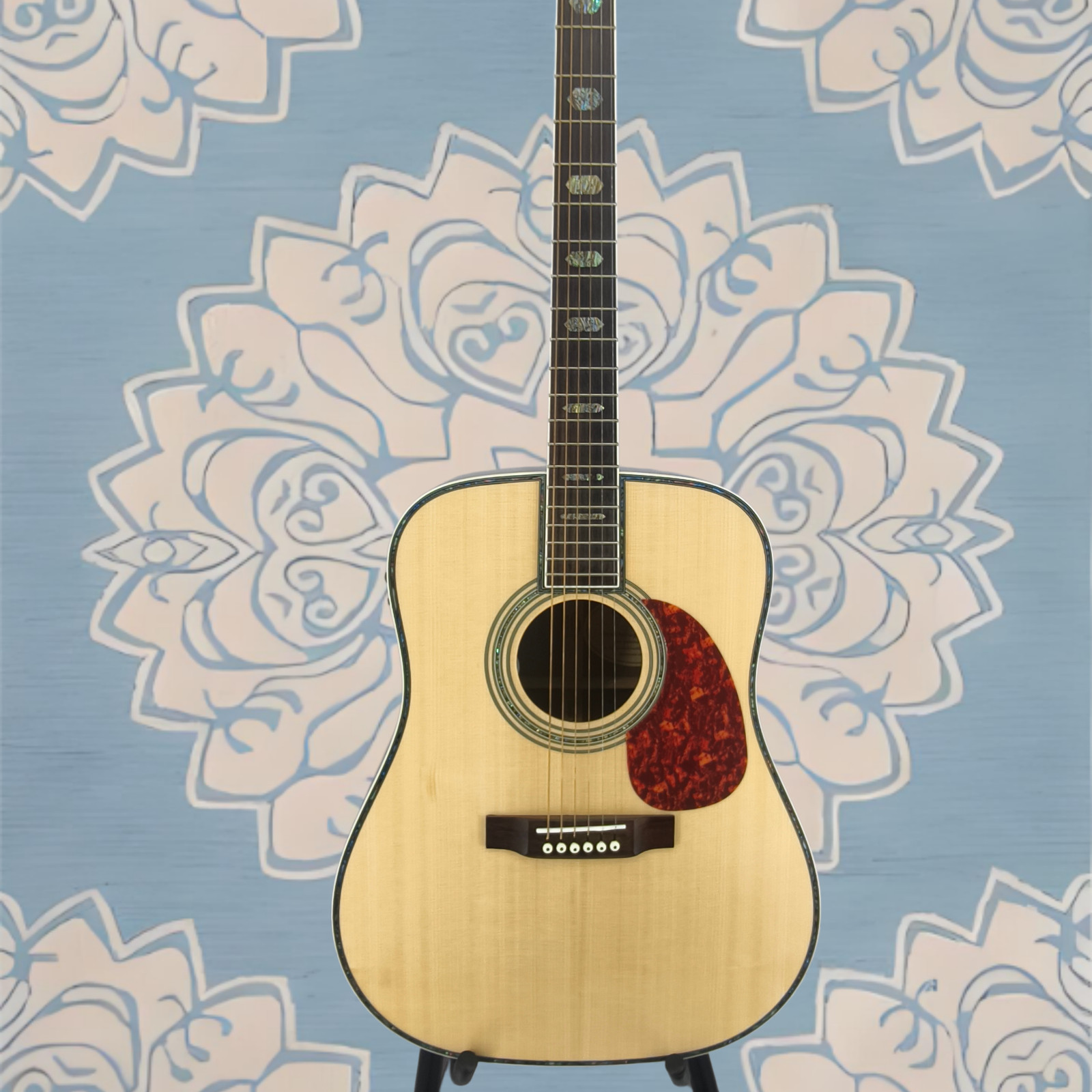 US Ship D-45 Acoustic Guitar Natural Finish Spruce Top Rosewood Back