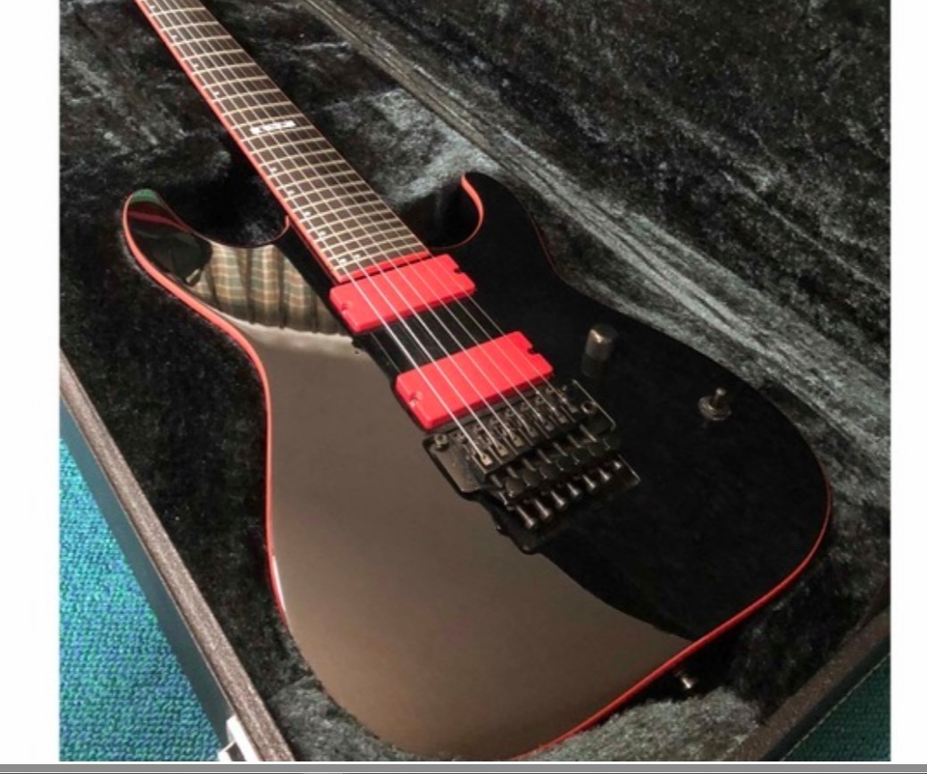 Electric Guitar E-II by ESP M-II Seven 7 string Black x Red