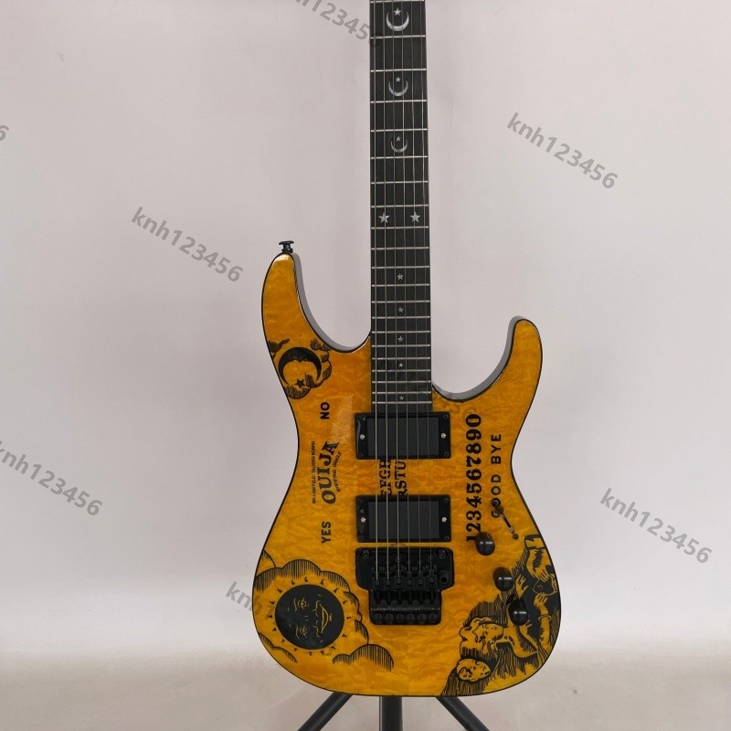 Kh Ouija Solid Body Electric Guitar Stainless Rounded Fret Edge C Shape Neck