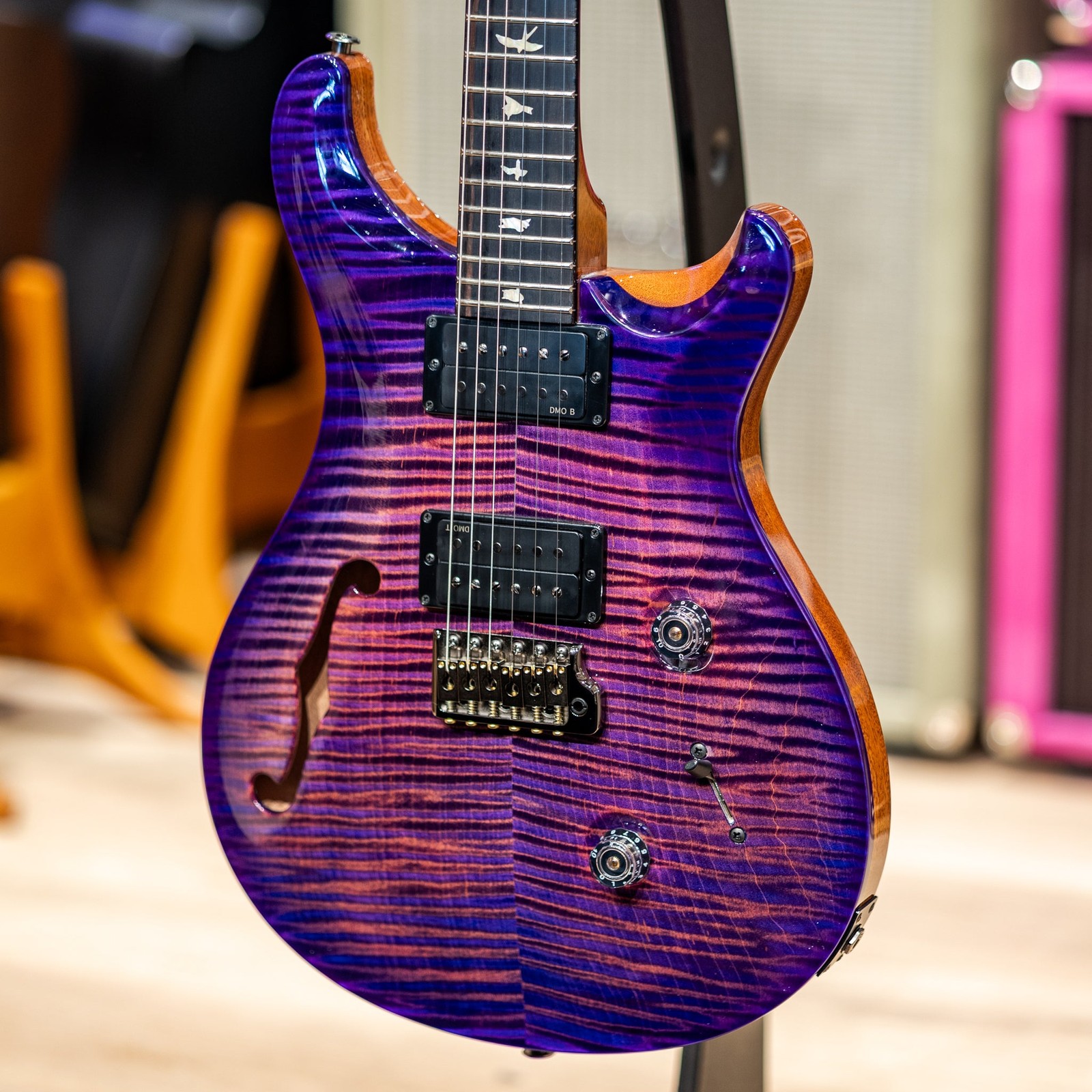 PRS Custom 24 Semi-Hollow Artist Top – “Sprayer’s Choice” Fuchsia Burst