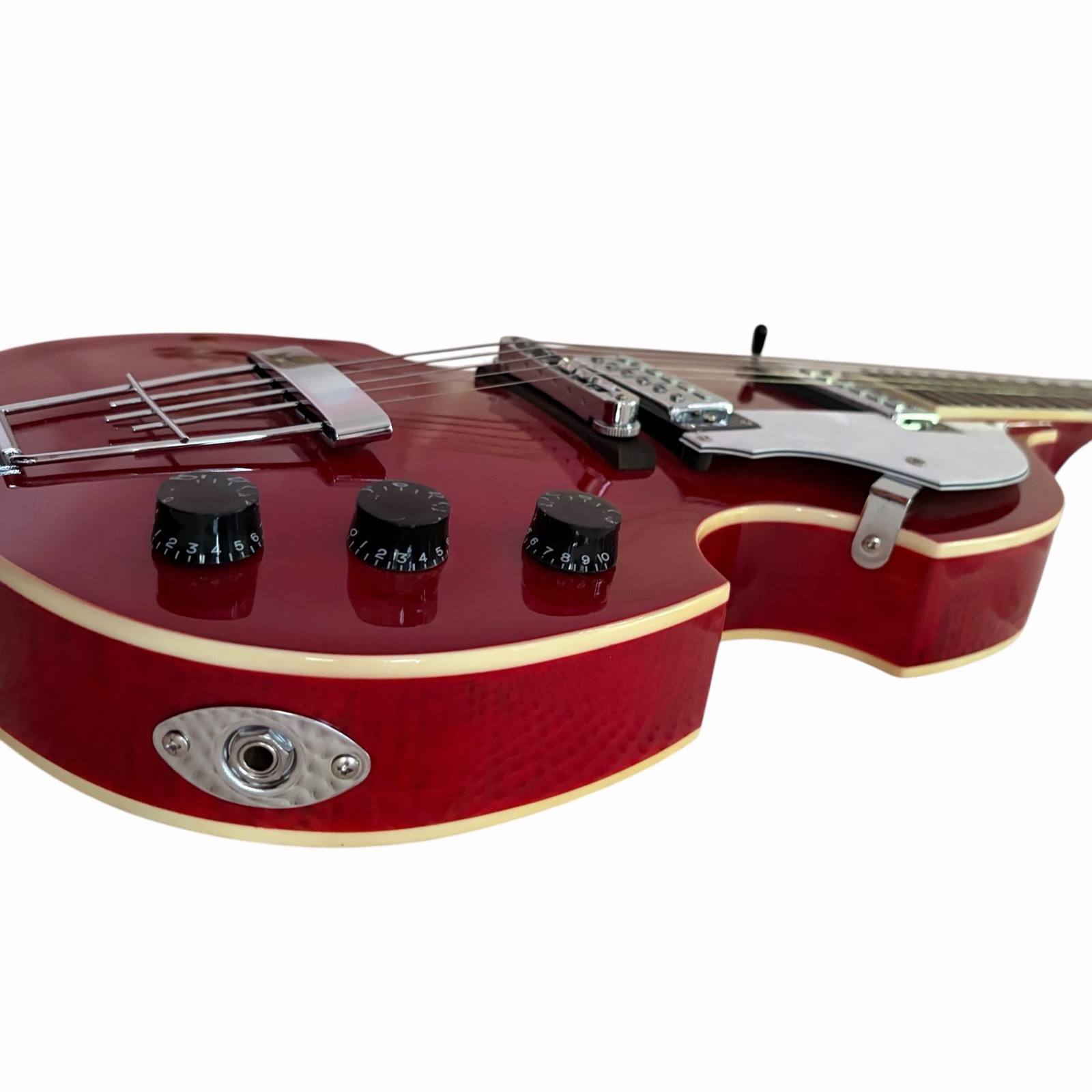 Hofner HI-BB Violin Electric Guitar Cherry Red Beatle Style 6 String EUC