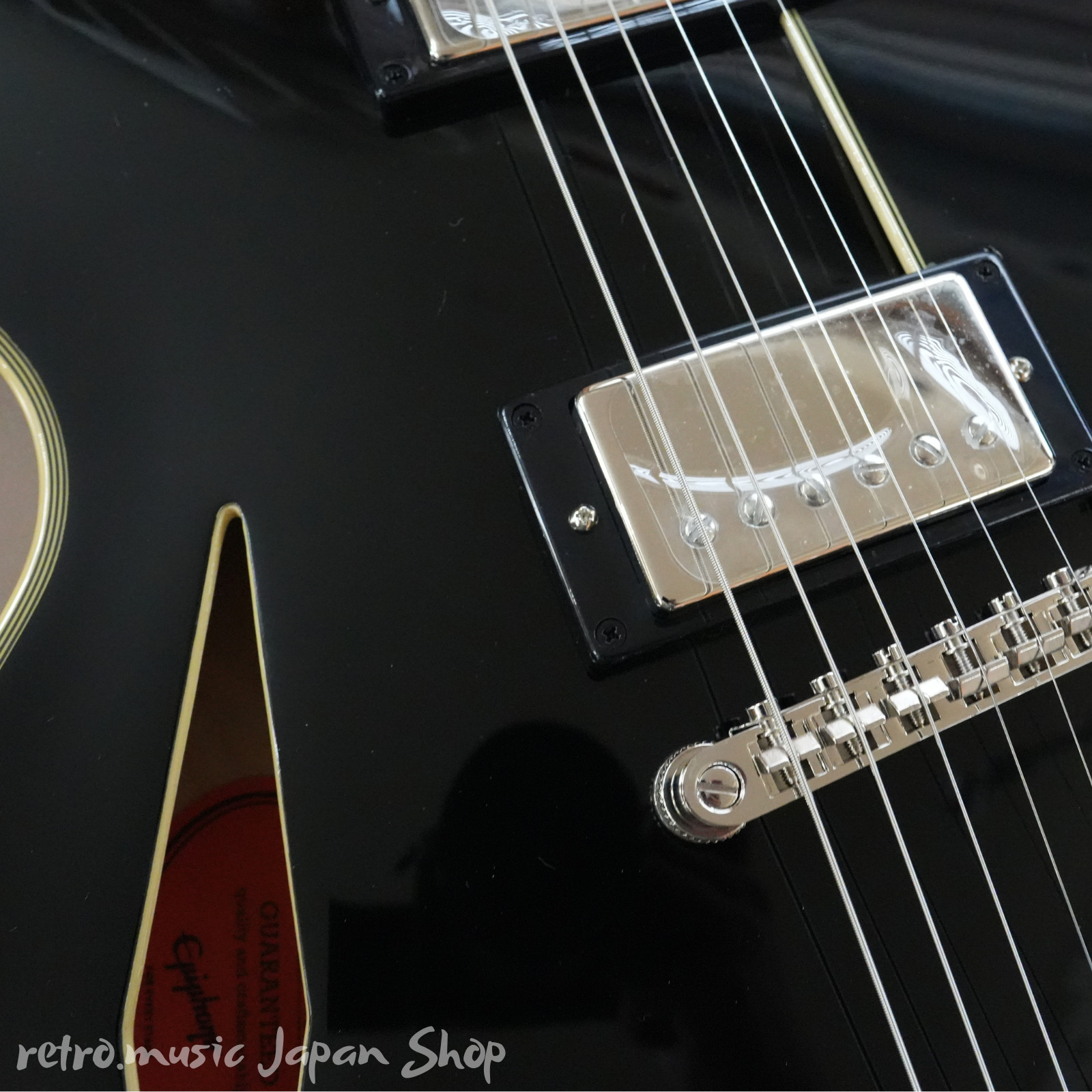 Epiphone Shinichi Ubukata ES-355 Custom Bigsby ver.02 Ebony Black with Hard Case