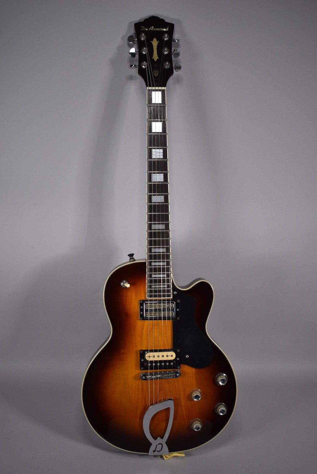 2000s DeArmond Guild M-75 Sunburst Finish Solid Body Electric Guitar
