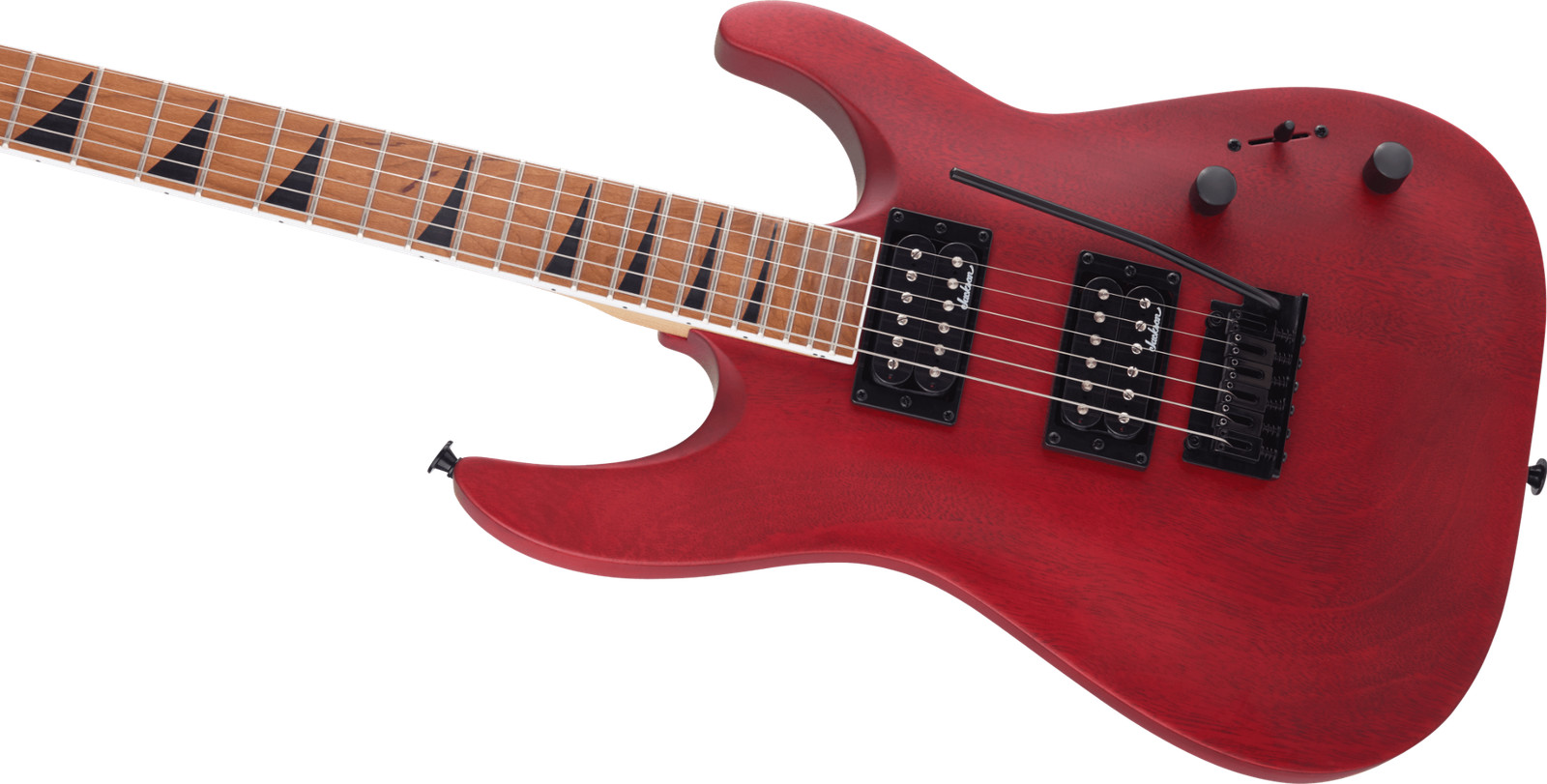 Jackson JS Series Dinky Arch Top JS24 DKAM, Caramelized Maple board, Red Stain