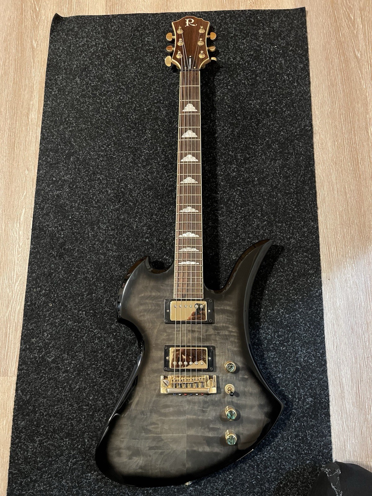 2011 B.C. Rich Mockingbird – Transparent Black MIK Electric Guitar
