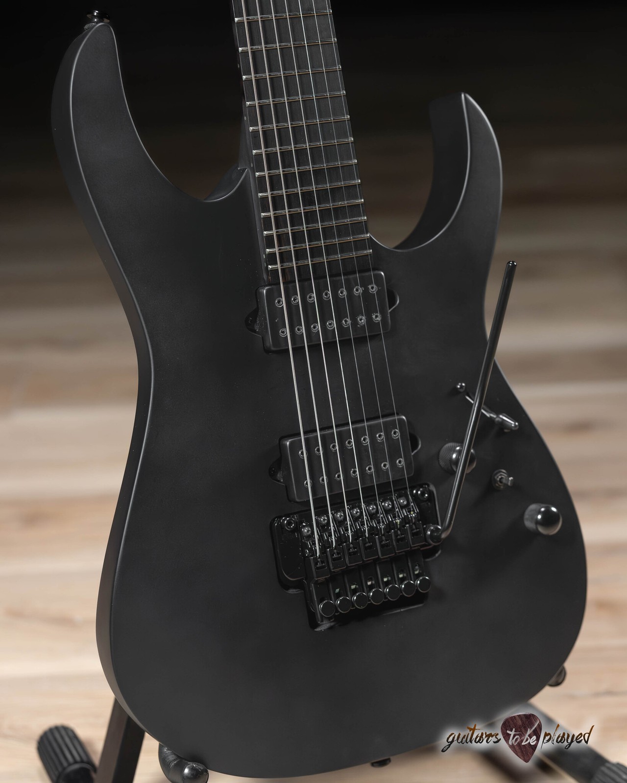 Ibanez RGRB720 RG Iron Label 7-String Tremolo Guitar – Black Flat