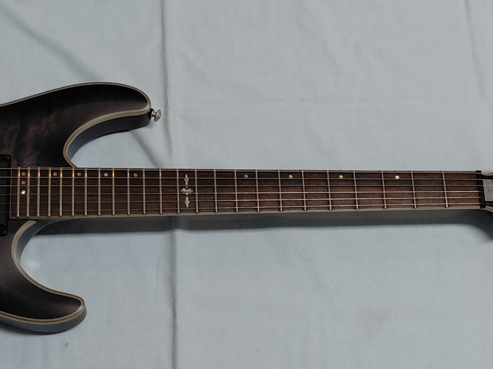 Schecter C-1 Research Platinum Electric Guitar Translucent Black – Mint