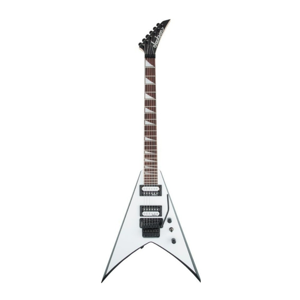 Jackson JS Series King V JS32 6 String White with Black Bevels Electric Guitar