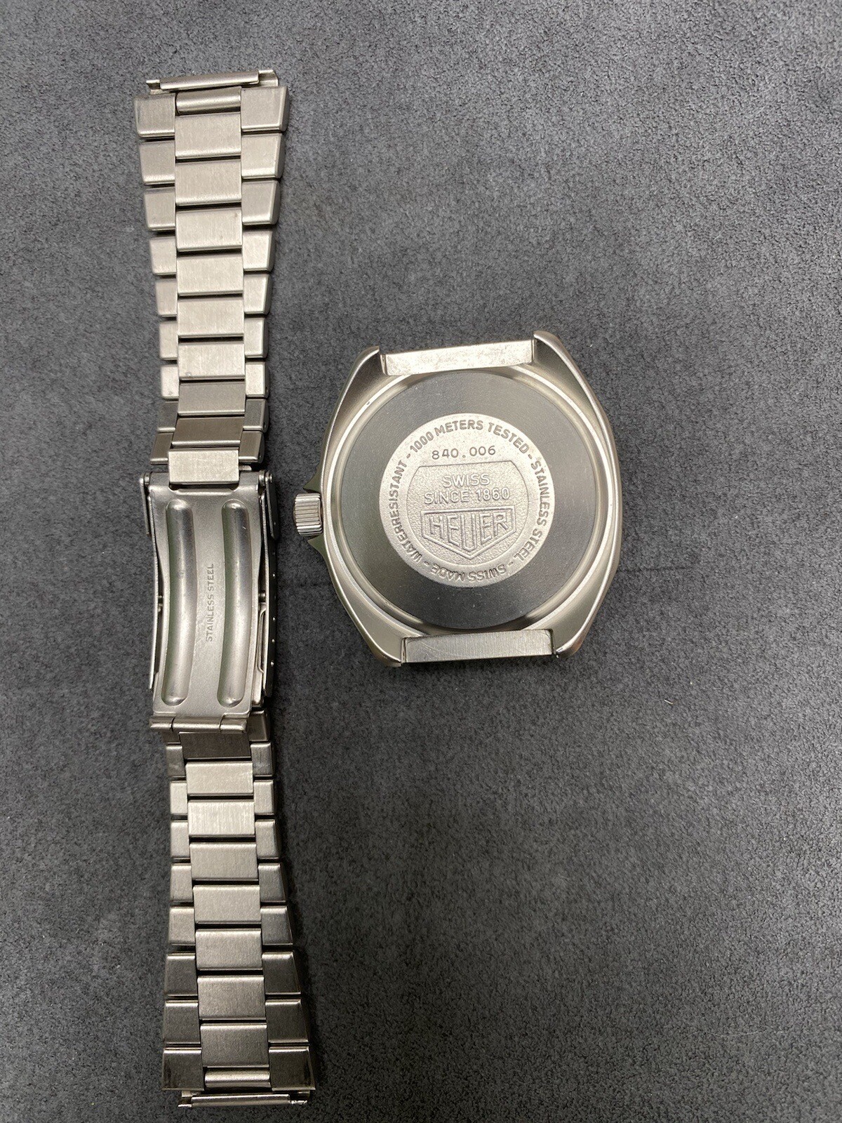 👍 Pre TAG HEUER 840.006 Super Pro Auto Black 844 Submarine Dive Watch