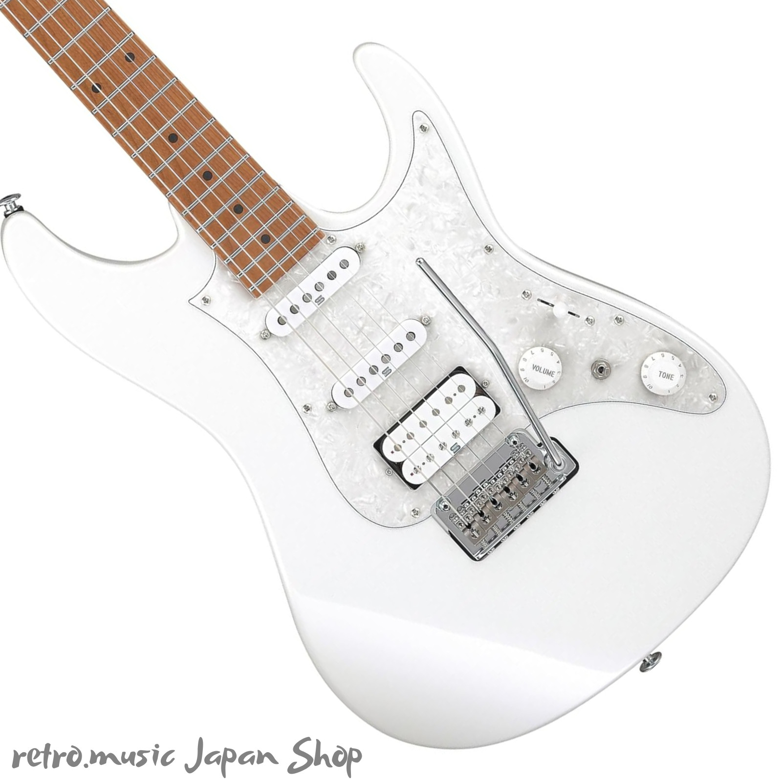 Ibanez Prestige AZ2204-PW Pearl White Made in Japan Roasted Maple AZ2204