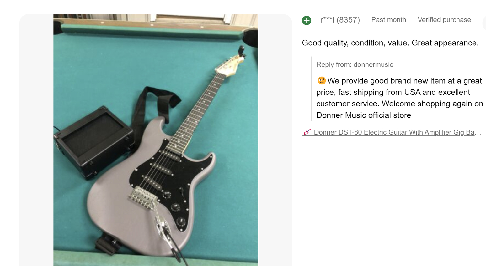 Donner DST-80 Electric Guitar Wood Grain Design With Bag Amplifier HSS Pickup