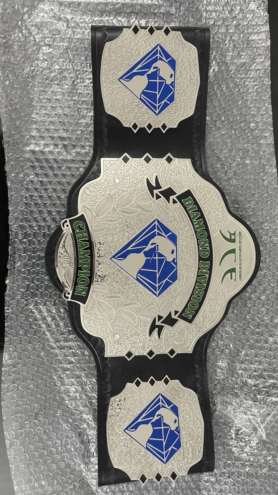 DIAMOND DIVISION CHAMPIONSHIP WRESTLING REPLICA BELT 4MM ZINC ADULT SIZE
