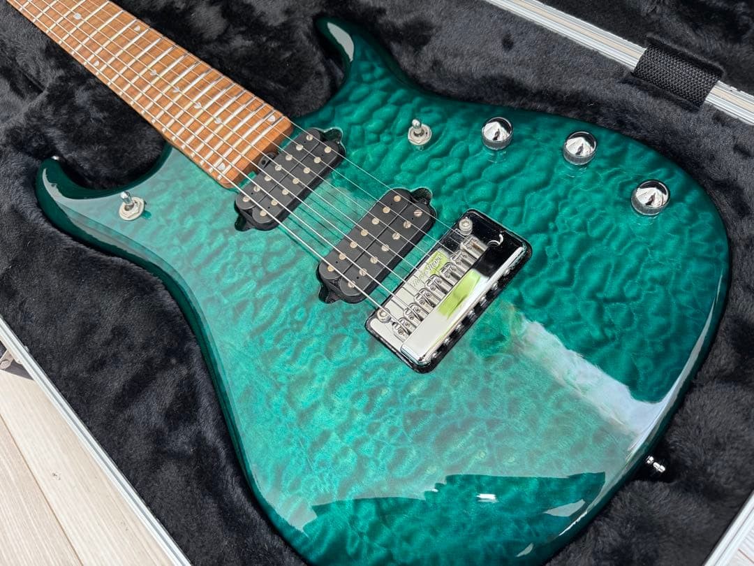 Music Man JP15 7 Teal Quilt Limited Edition Signature Guitar Excellent