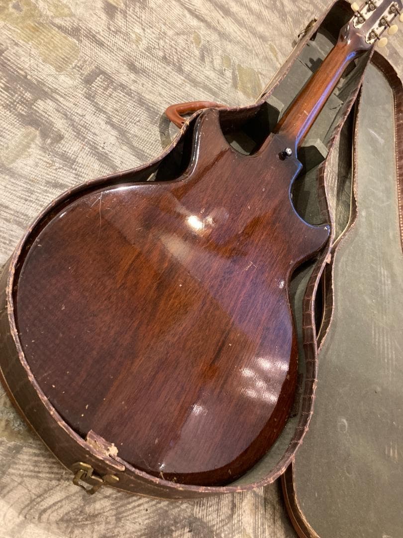 1961 Gibson MelodyMaker Jacaranda Alligator Case, Original, Used