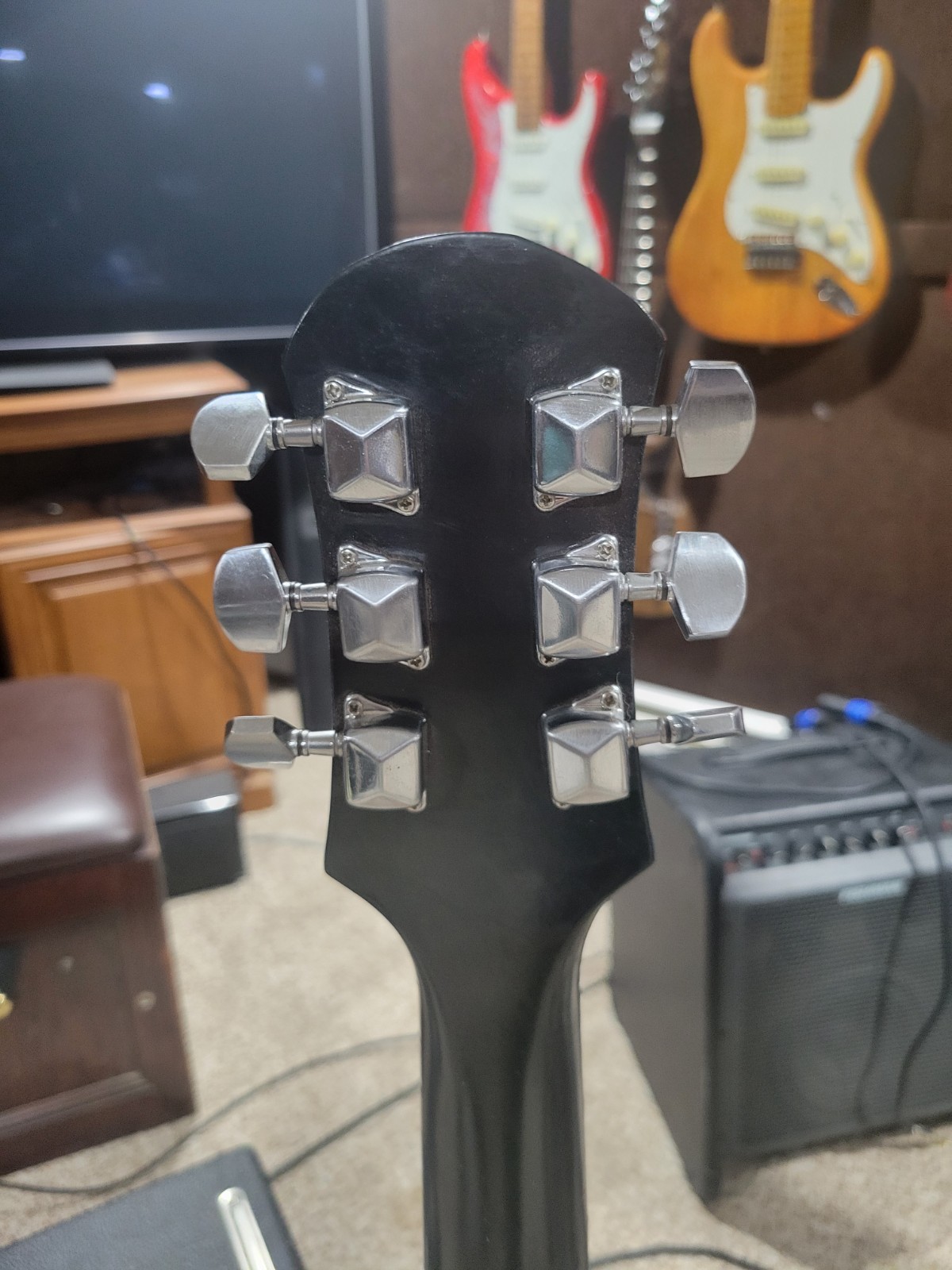 JIM CAt PURPLE ZODIAC LEATHER WITH EPIPHONE PICKUPS