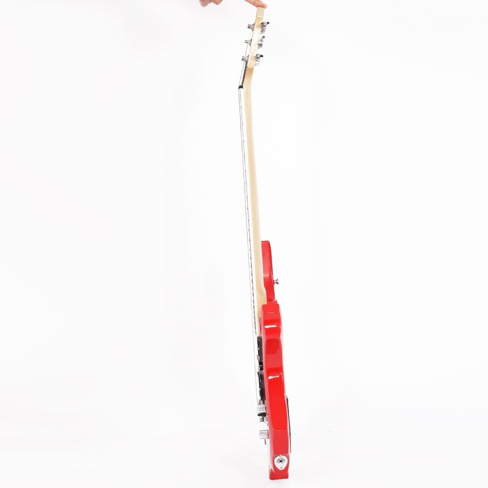 Full-Size 36″ Red Electric Guitar Starter Package with 20-Watt Amp and More