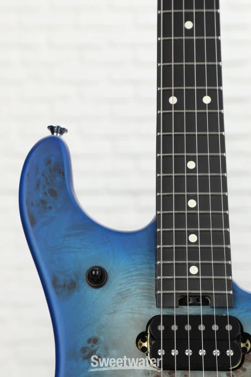 EVH 5150 Series Deluxe Poplar Burl Electric Guitar – Aqua Burst with Ebony