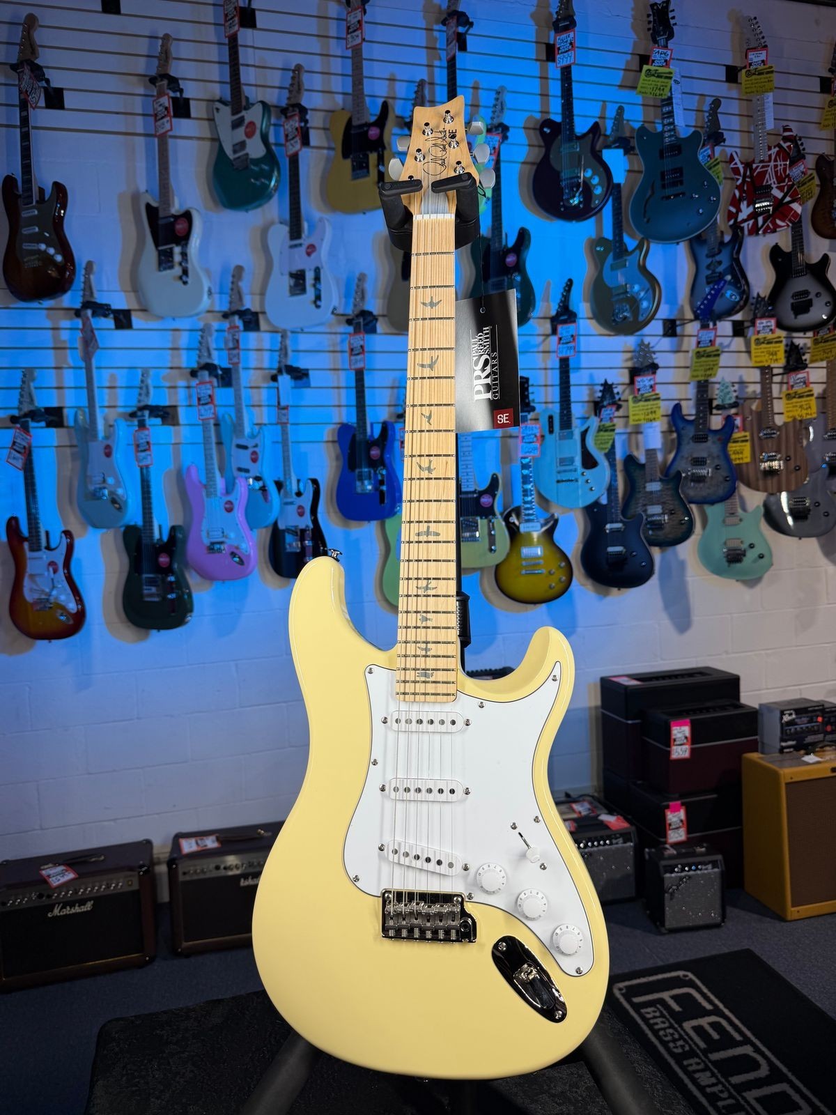 PRS SE Silver Sky Electric Guitar Maple Fingerboard Moon White, w/ Gig Bag, 714