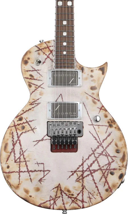 ESP E-II RZK-II Burnt Richard Z. Kruspe Signature Electric Guitar – Distressed