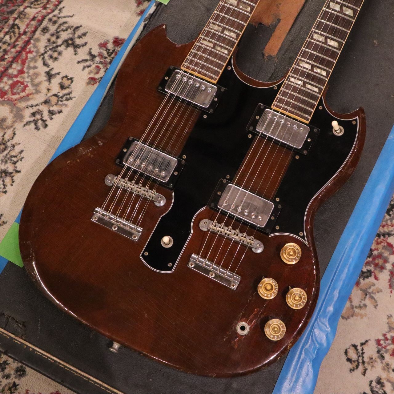 Gibson EDS-1275 Double Neck MID 70S MOD ~walnut~ Used Electric Guitar 1970