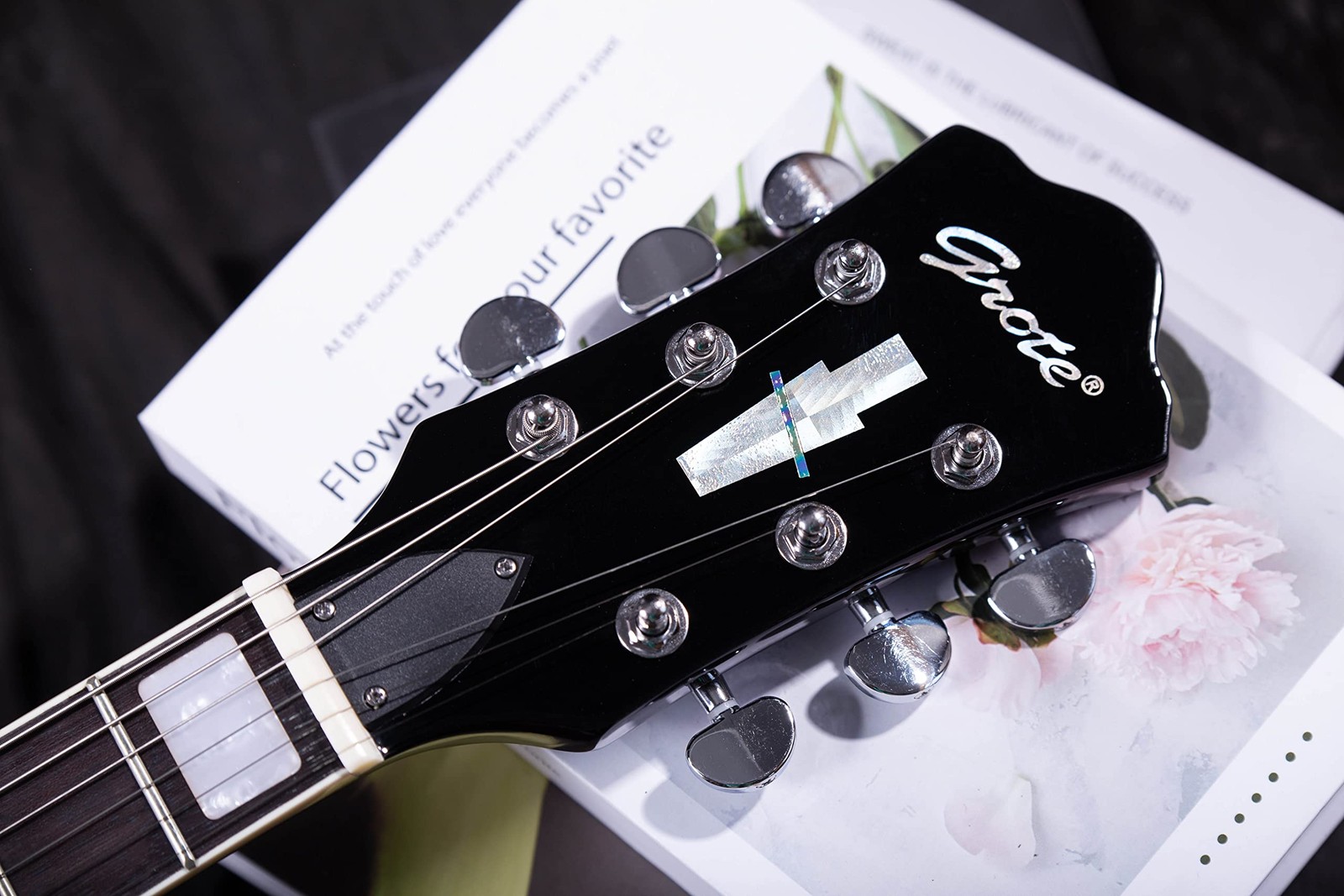 GROTE Guitar Solid Body Electric with Gigbag LPYS-006 (Black)