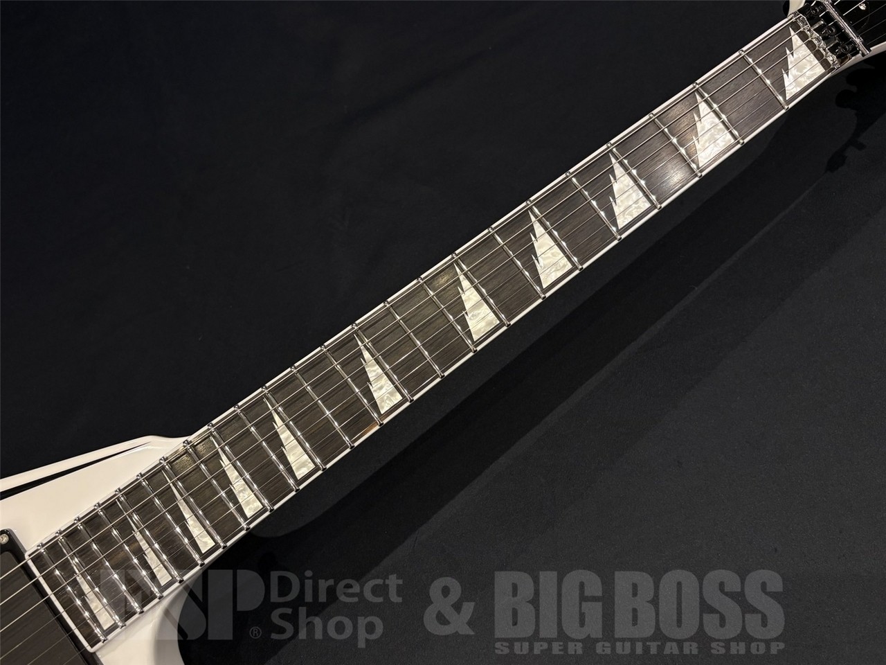 E-II SV White Black Stripes Electric Guitar