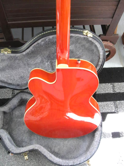 GRETSCH ANNIVARSARY ORANGE G5120 2008 MINT W/GRETSCH BLACK HARDSHELL CASE #605-8
