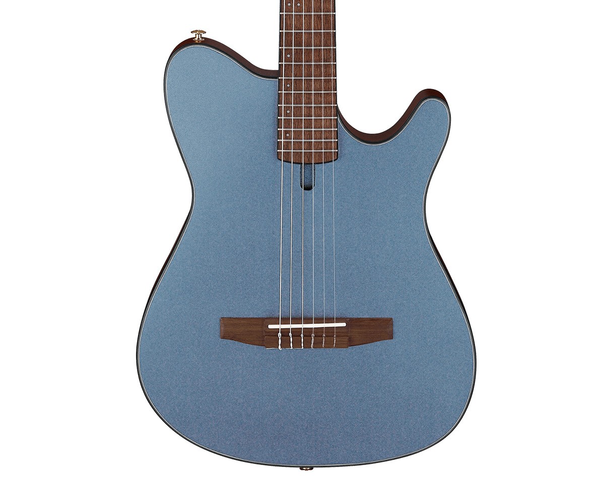 Used Ibanez FRH10NIBF Nylon String A/E Guitar – Indigo Blue Metallic Flat