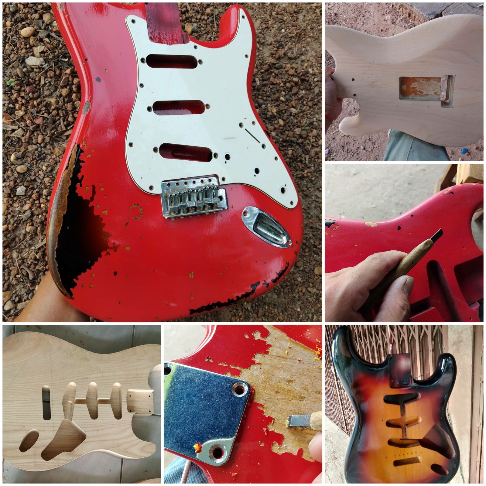 Fender Stratocaster 63 “Michael Landau” Trib Dakota Red Strat over 3 T-SB