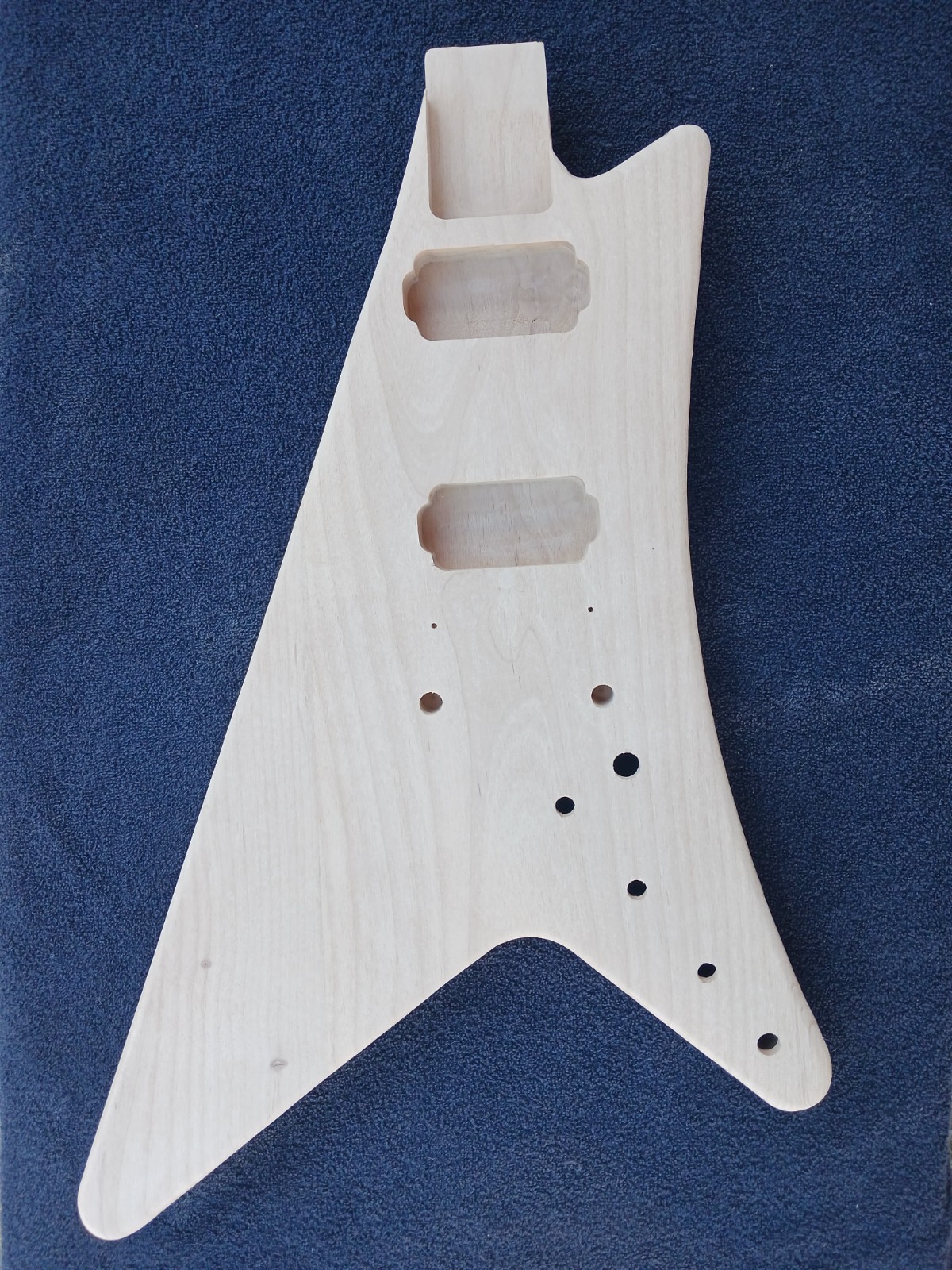 Alder Moderne Flying V 2 Pickups Guitar Body Project Made In USA Gibson Style