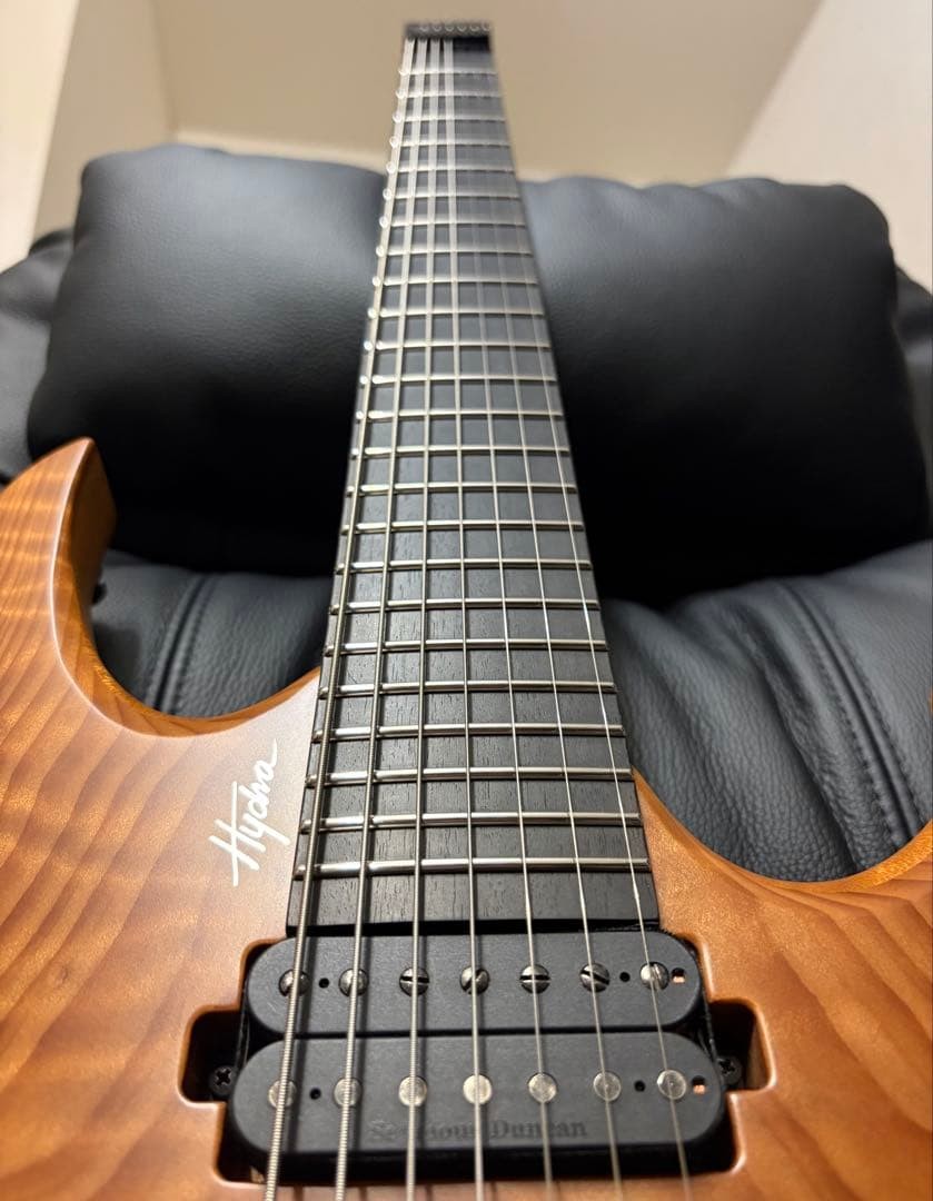 Mayones Hydra Elite 7 Headless Electric Guitar Redwood Top with Case