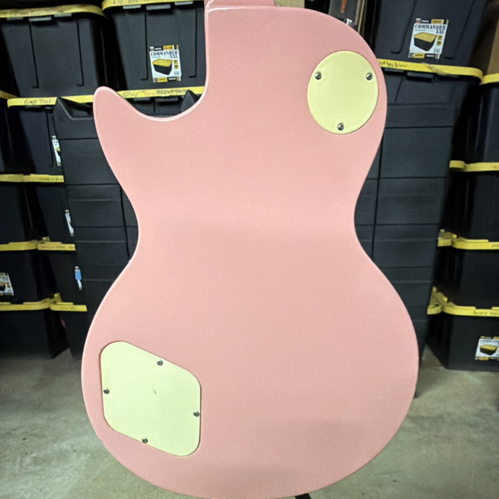 Lawson Damon Electric Guitar Pink LP style solid body with camo hard shell case