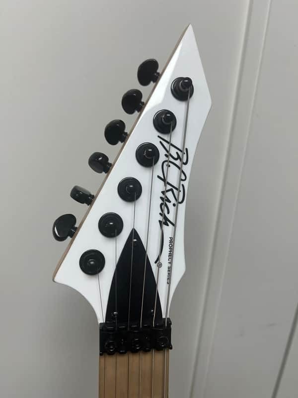 BC Rich Gunslinger II Prophecy Left Handed Electric Guitar – White Pearl