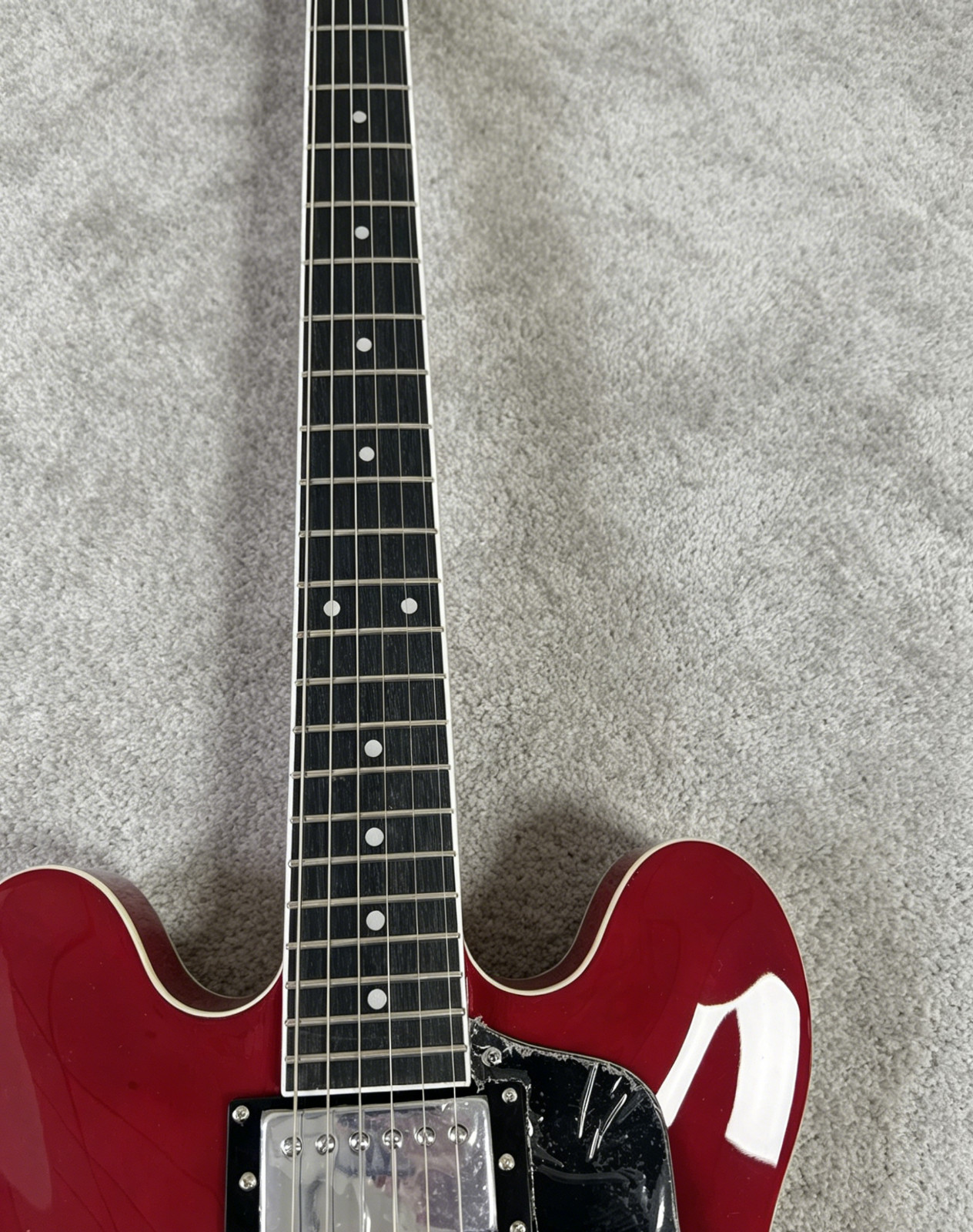 Vintage Cherry Red ES-335 Style Semi-Hollow Electric Guitar Mahogany Body