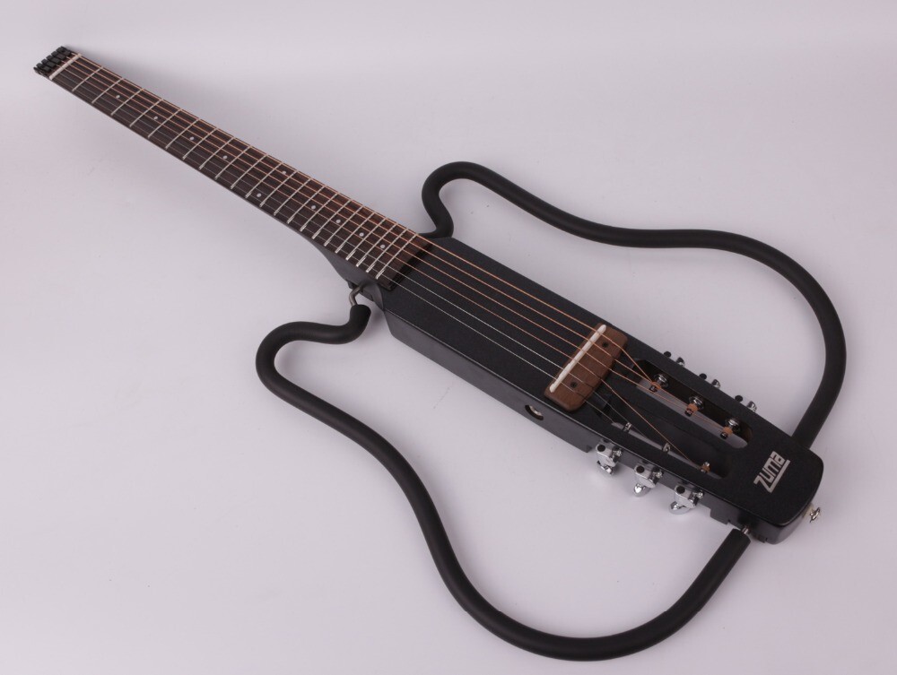 Left Hand Built in effect Headless electric acoustic guitar silent travel