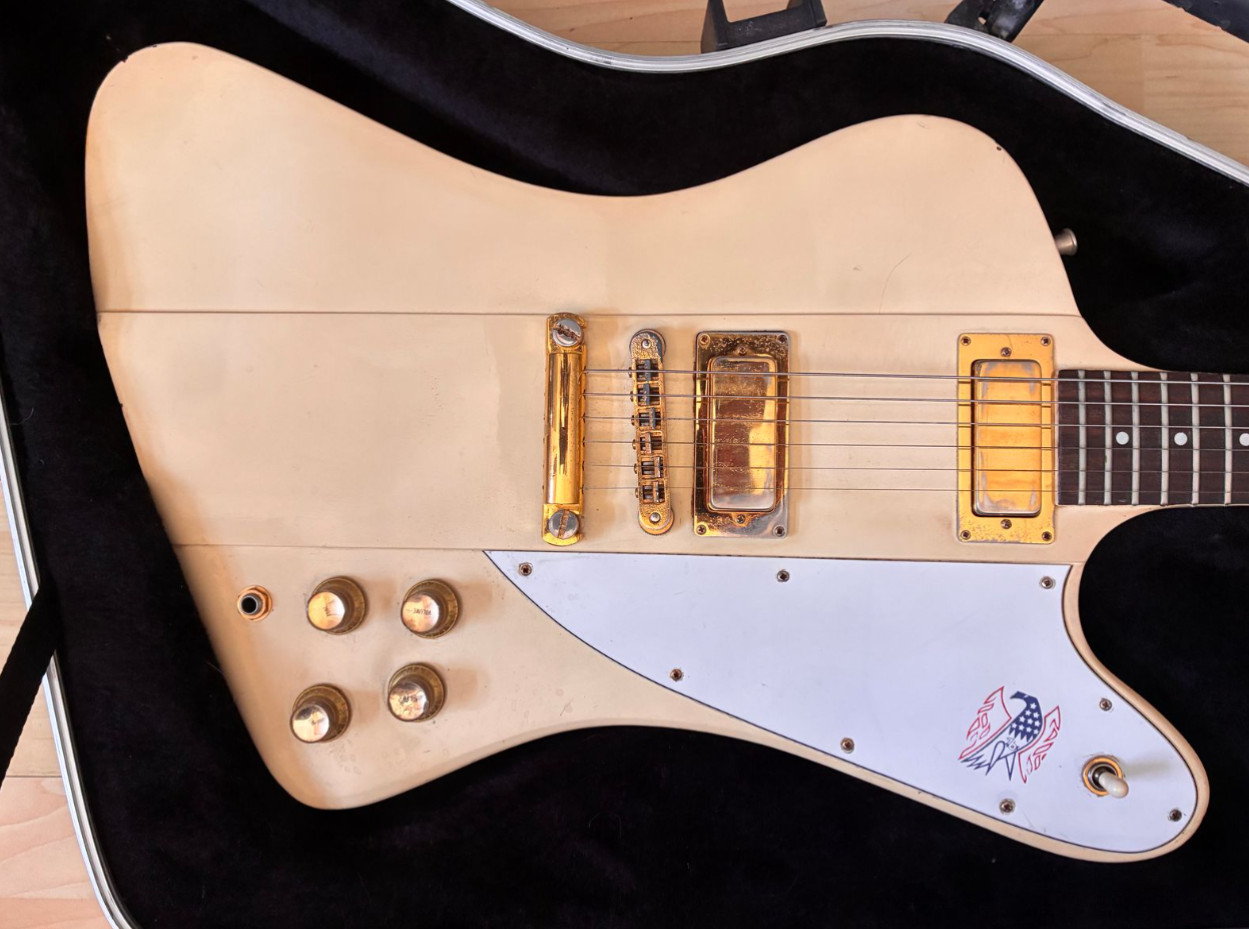 1976 Gibson Firebird Bicentennial Rare White Finish w/ Case Only 175 Made Mint