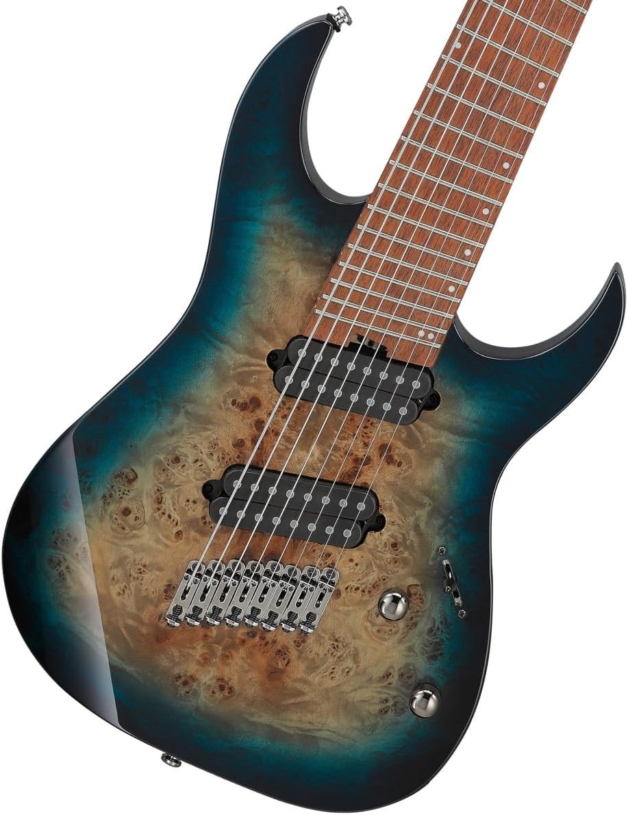 Ibanez RGMS8PB-CBS 8-String Model (Cosmic Blue Starburst) with Gig Bag