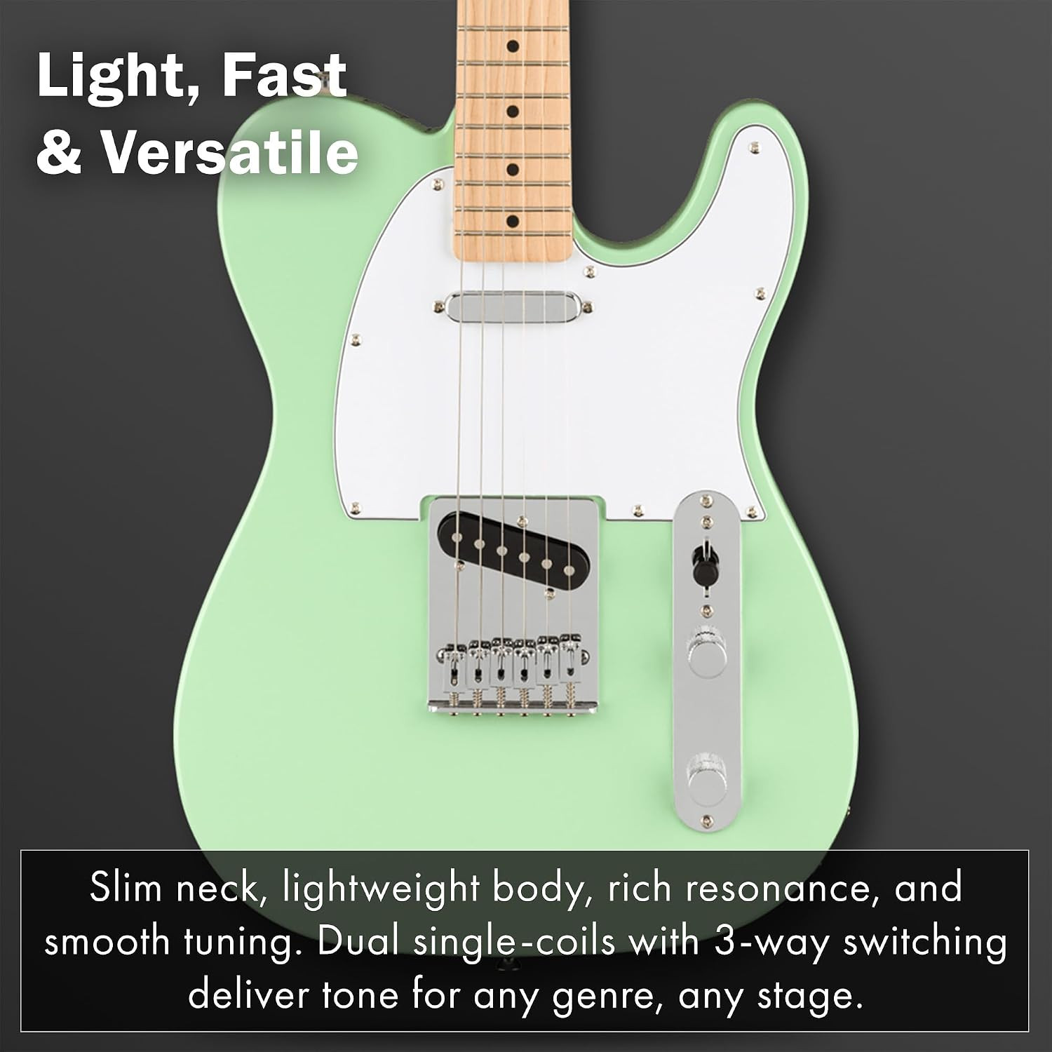 Fender Squier Affinity Telecaster Surf Green Bundle with Frontman 10G Amp