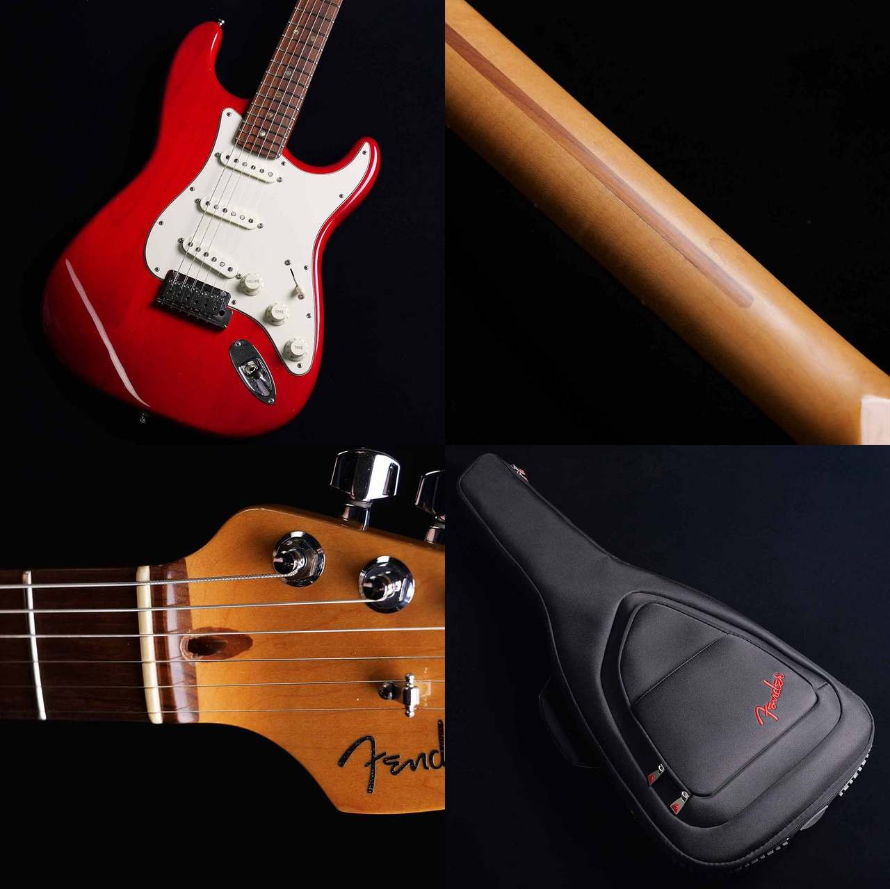 Fender American Deluxe Stratocaster RW Crimson Red Transparent Electric Guitar