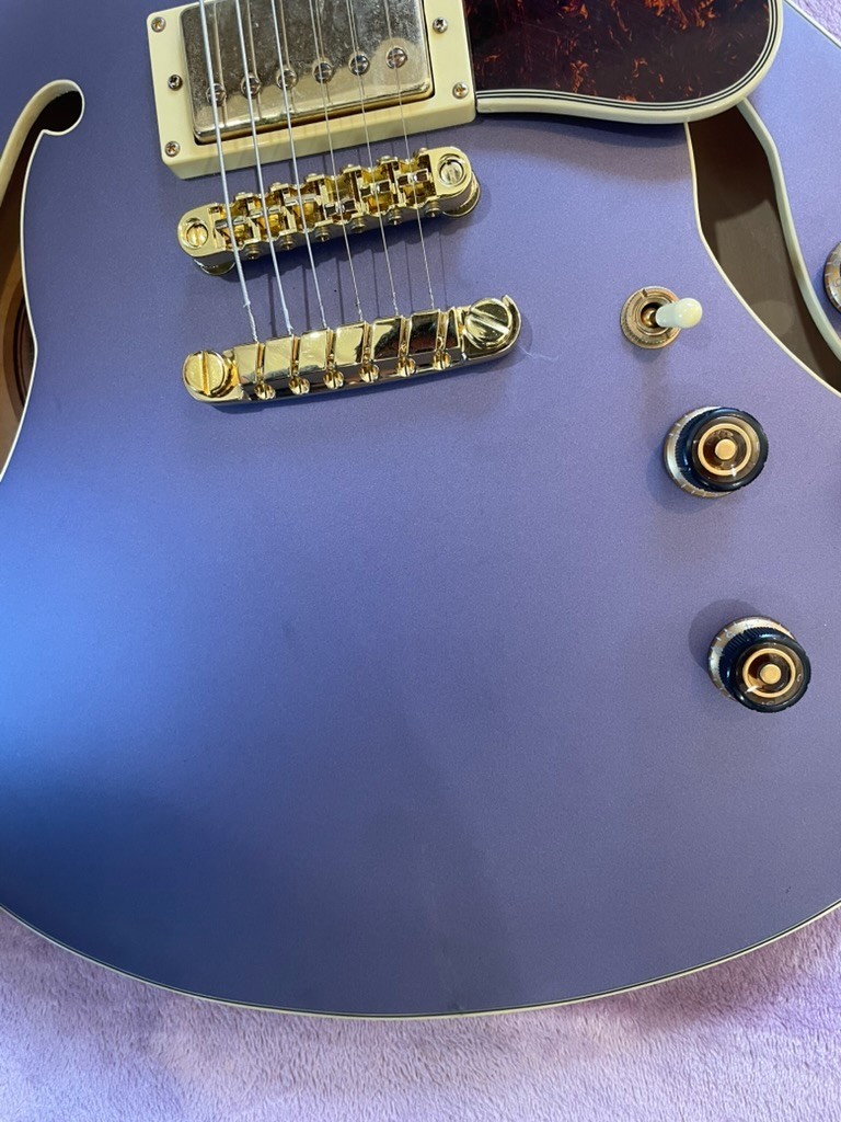 Ibanez Artcore AS73G Semi-Hollowbody Electric Guitar – Metallic Purple Flat