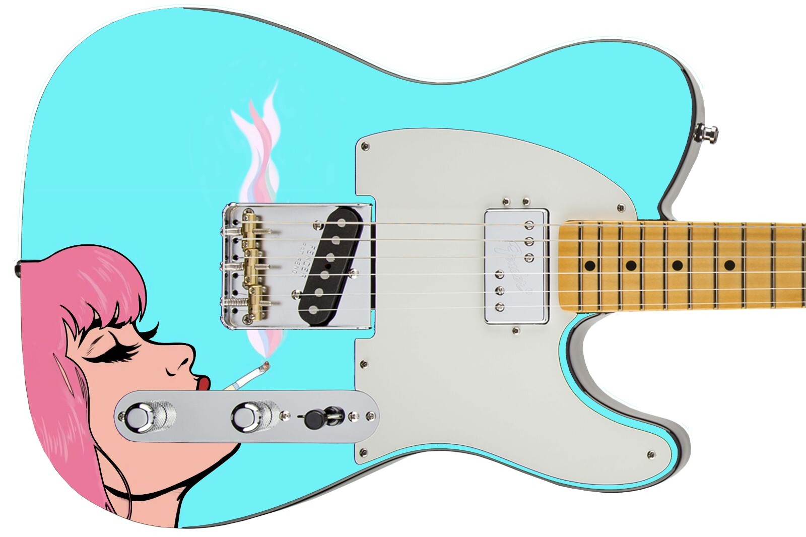 Guitar Skin Wrap Axe Re-Skin Pop Rock Backstage Bella Groupie Girl – 1214
