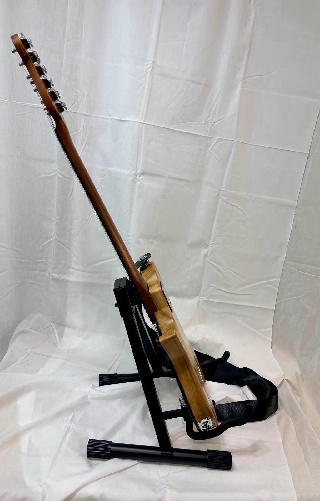 New red electric guitar with hard case, luthier made