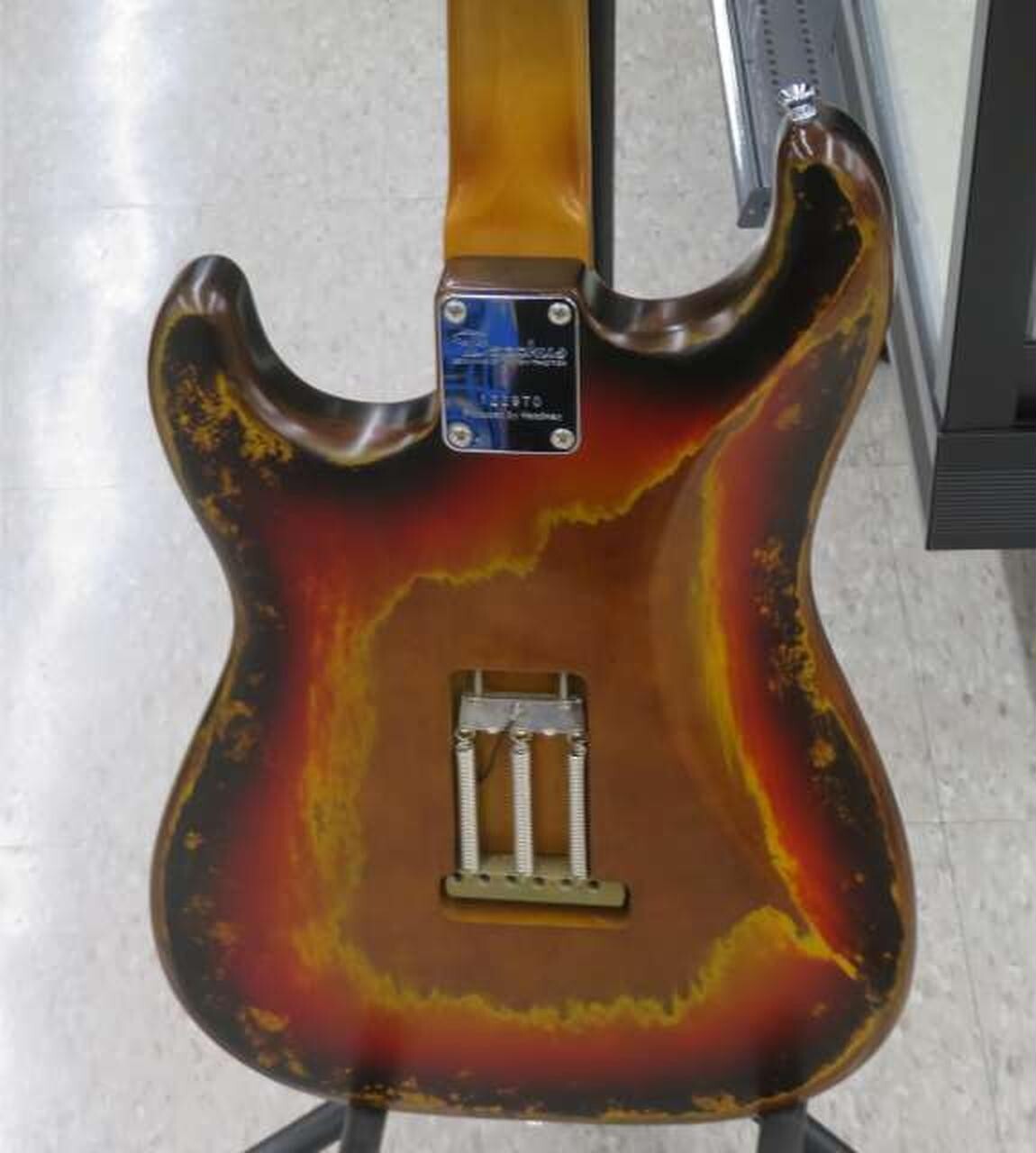 Bacchus BST-SRV 3 Tone Sunburst Relic Gold Hardware ST Type Electric Guitar