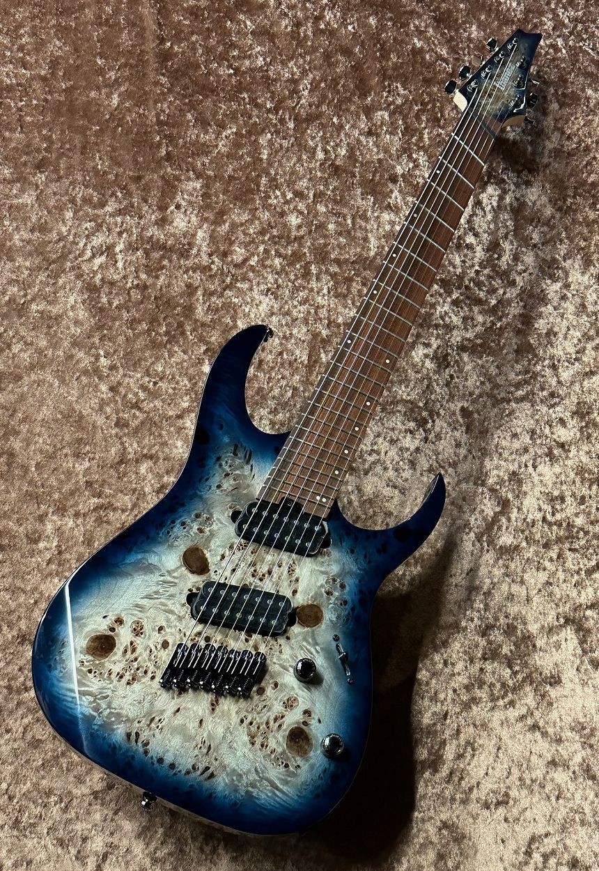 Ibanez RGMS7PB Cosmic Blue Starburst 7-String Multi-Scale Guitar Used