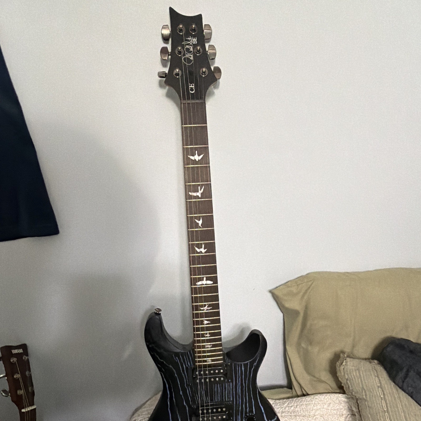 PRS SE CE 24 Sandblasted Limited Edition Blue Electric Guitar Birds Coil Split