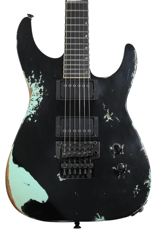Jackson USA Tangent Series Soloist Electric Guitar – Black Over Surf Green,